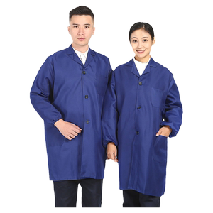 蓝大褂工作服男女长袖劳保搬运