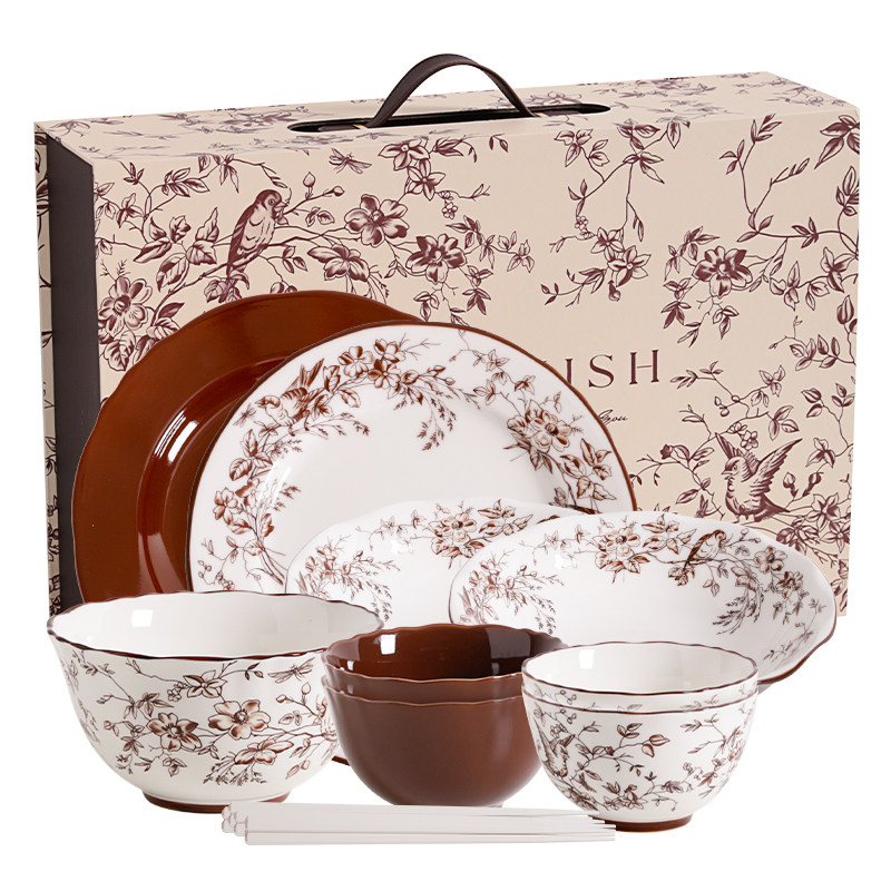 川岛屋法式餐具碗碟盘套装家用碗具乔迁新居搬家结婚新婚订婚礼物