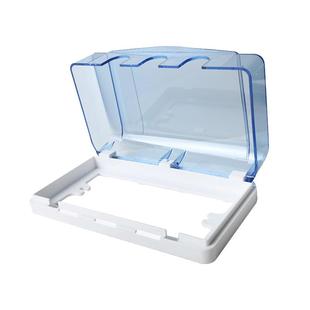 浴室卫生间118型中号透明三位9九孔开关插座防水盒保护盖防溅水盒