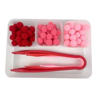 蒙氏早教益智玩具教具蒙台梭利精细动作训练夹毛球生活区小班材料