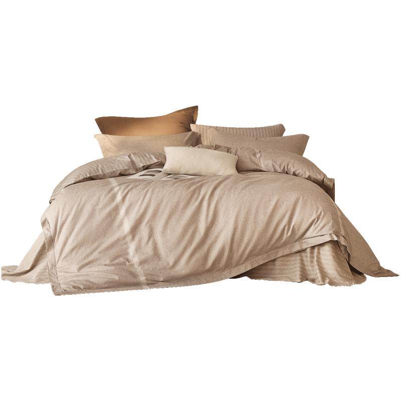 罗莱家纺全棉四件套纯棉U型拉链60支超柔U易套懒人易套被套件1.8m