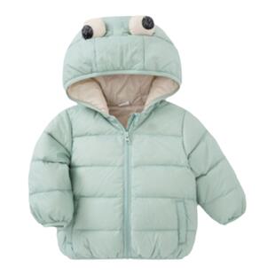 婴儿羽绒服宝宝轻薄保暖外套上衣男童女童冬装洋气儿童白鸭绒短款