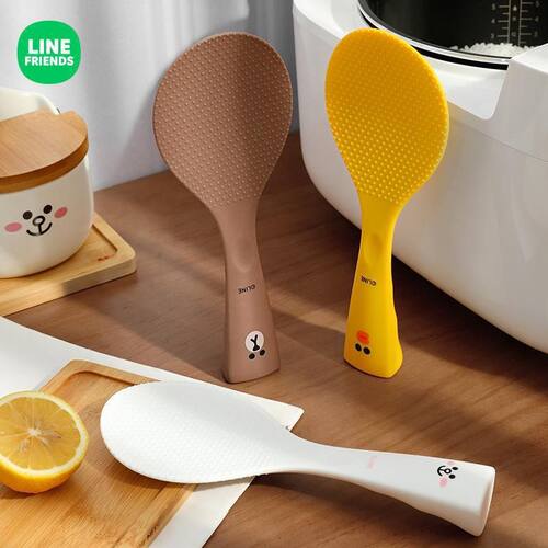 LINE FRIENDS硅胶不粘饭勺家用盛米饭铲子电饭锅可立式实用打饭铲