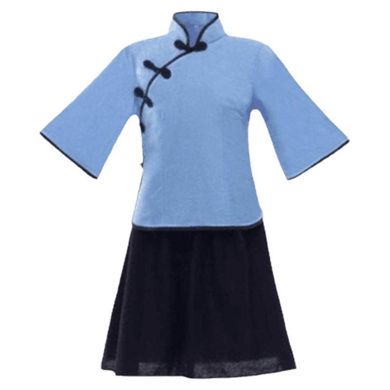 民国学生装女长裙五四青年装女装毕业班校服中山装舞台表演服饰