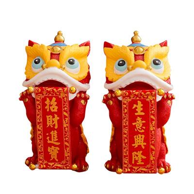 国潮醒狮摆件乔迁新房开业送礼