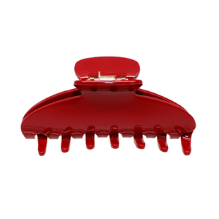 emijay同款樱桃之吻车厘子红色发夹抓夹秋冬法式黑色后脑勺鲨鱼夹