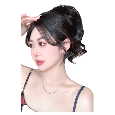 100%真人发丝瀑布喷泉高马尾