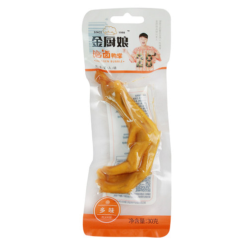 金厨娘 美味鸭掌 香辣泡卤多味泡椒鸭爪脚 休闲食品好吃零食28g