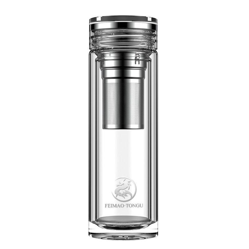 水晶男士高档商务隔热双层玻璃杯