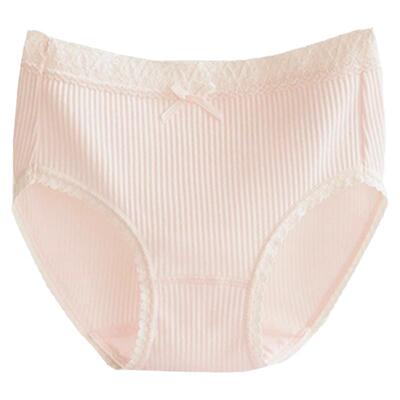 纯棉内裤女白色100%全棉抗菌无痕