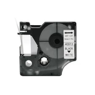 dymo达美标签机色带45013/45018艾力生PT-E100/200白底黑字标签纸