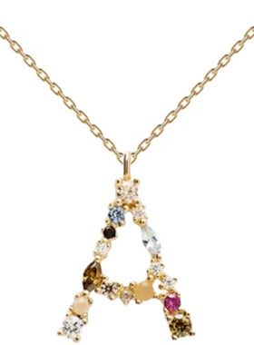 西班牙pdpaola银镀18k彩色项链