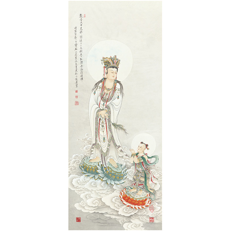 夏荆山童子朝观音书画优惠