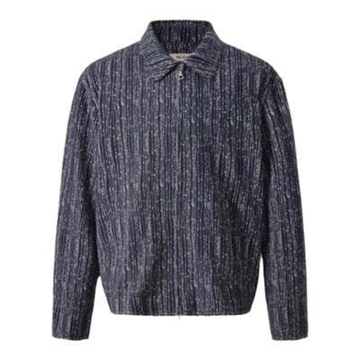 Pointless提花烟花纹毛边夹克