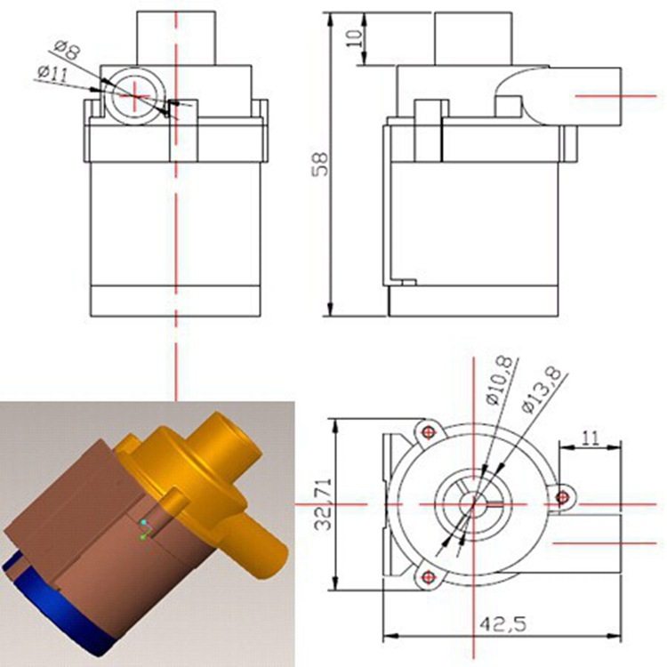 直流无刷水泵超静音（维护免低功耗5-24V设计CP32定制）厂家