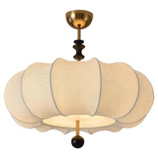 中古风布艺客厅吊灯复古温馨主卧室灯浪漫餐厅灯具中山装家灯饰