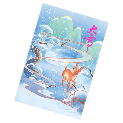 沉墨防伪荧光明信片来图定制