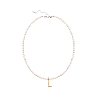 Annaya字母项链吊坠9K金挂坠聪明扣小众设计高级感节日礼物送女友