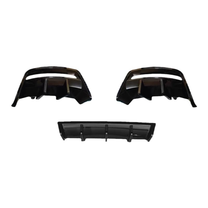 专用于22-26款宝马i3后唇螺丝款单杠双杠亮黑后扰流黑化包围碳纹