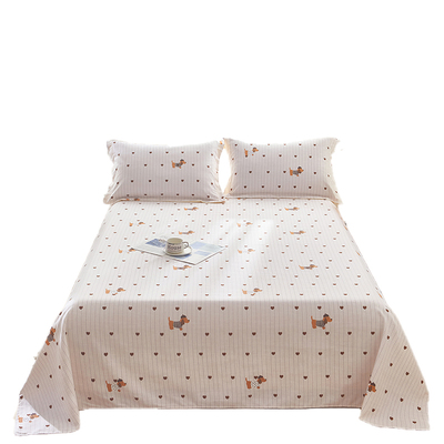 2025新款纯棉老粗布床单三件套