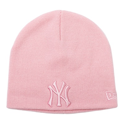 韩国代购NEWERA纽亦华冬季滑雪防寒保暖基础款冷帽NY纽约扬基粉色