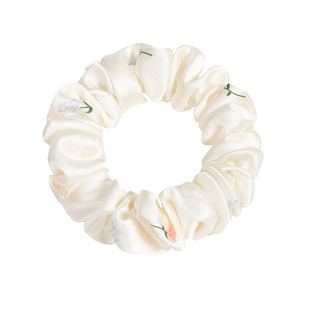 SILKY MIRACLE真丝发圈Petit flower法式度假花束桑蚕丝窄头花