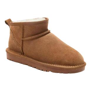 儿童周冬雨同款雪地靴女短靴冬季新款牛皮加绒加厚保暖棉鞋亲子鞋