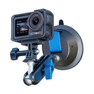 马达微森适用大疆action645pro车载支架运动相机手机吸盘固定架拍摄专用开车录视频影石acepro2gopro通用配件