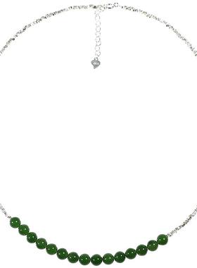 和田玉碧玉碎银几两项链