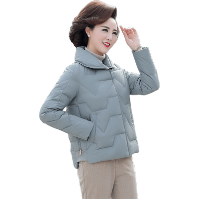 新款中年冬装外套洋气大码羽绒服