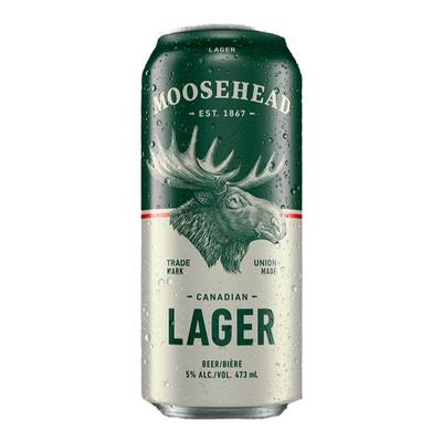 送杯！加拿大进口MOOSEHEAD魔书拉格精酿啤酒473ml*5罐清爽黄啤酒