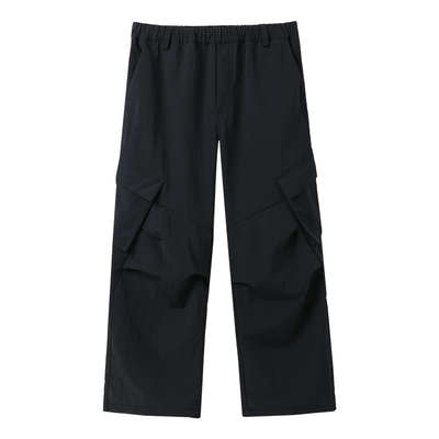 WHIMNOTION 24AW分割结构口袋工装裤四季休闲百搭直筒抽绳伞兵裤