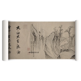 张瑞图《后赤壁图》高清微喷原大复制品古代水墨画山水客厅装饰画