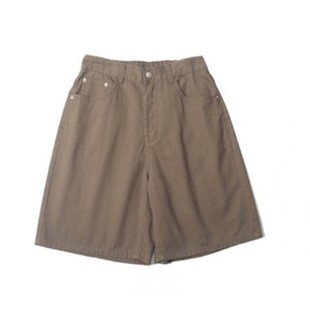 BurnBro美式复古休闲夏百搭显瘦直筒五分裤男女cleanfit牛仔短裤