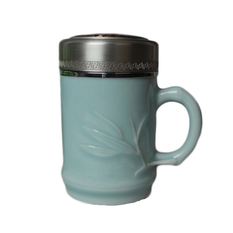 青瓷保温杯不锈钢内胆保温茶杯