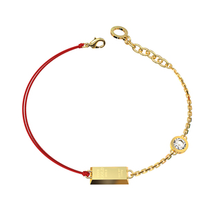 RAWNESS 转运本命年红绳金砖手链男 情侣手绳 情人节送男女友礼物