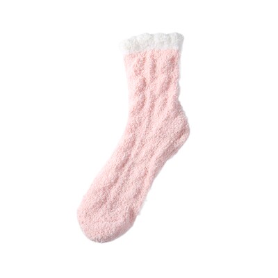 珊瑚绒月子袜子女产后秋冬季加绒