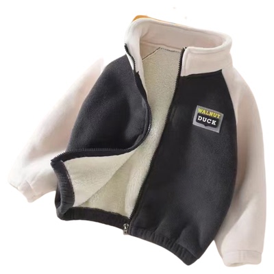 儿童奥粒绒外套加绒韩版潮