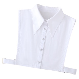 新款百搭加大假领子大尖领女士韩版衬衫毛衣卫衣搭配多功能大翻领