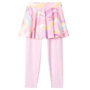 久岁伴儿童裤子2025秋冬女童高弹彩虹裙中小童宝宝外穿假两件裙裤