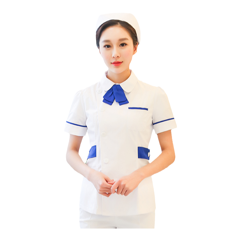 韩式修身护士服分体女医生护工诊所白大衣药店美容院白大褂工作服