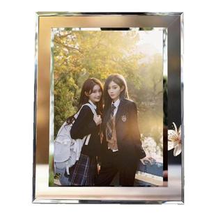 王奕周诗雨诗情画意明星水晶相框定制照片桌面摆件可横竖立体摆台