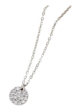 旭平时尚微镶满锆圆形项链女简约ins冷淡风小众设计高级感锁骨链