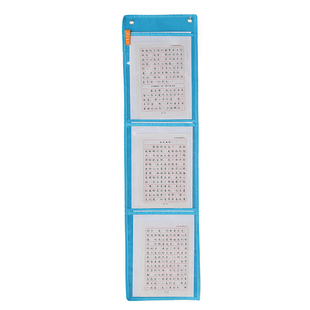 A5儿童学习收纳挂袋绘画作品展示考勤卡单据贺卡插袋透明整理书袋