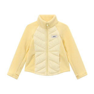 笛莎官方童装儿童女童三防轻薄羽绒服外套春秋季新款女宝简约立领