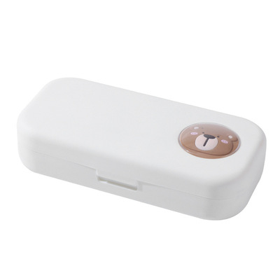 可爱文具盒铅笔盒文具用品收纳盒卡通儿童女孩小学生动物兔子笔袋