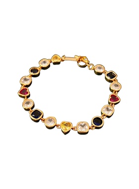 中古vintage锆石几何爱心手链轻奢感手环时尚复古百搭手饰女