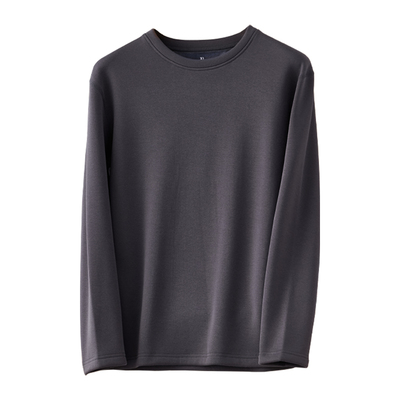 抑菌长袖t恤男士纯棉秋冬季加绒加厚内搭白色打底衫上衣秋衣新款