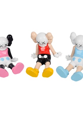 kaws暴力熊雕塑芝麻街公仔装饰品