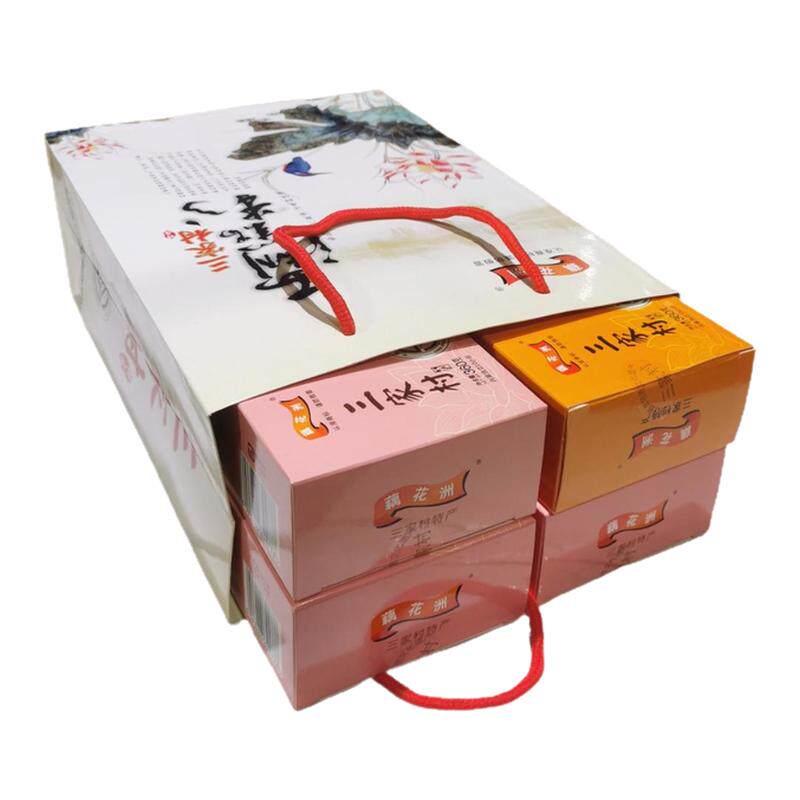 藕花洲西湖藕粉4盒礼品袋装包邮